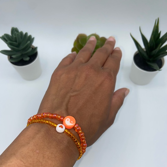 Handmade Trendy Y2K Inspired Glass Seed Bead Bracelet Set - Picture 7 of 7